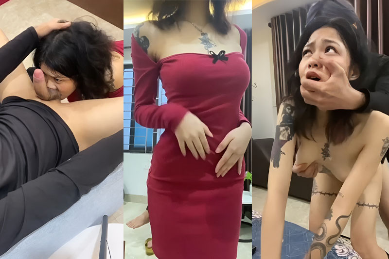 Gadis tatu penuh nafsu dan teman lelakinya...
